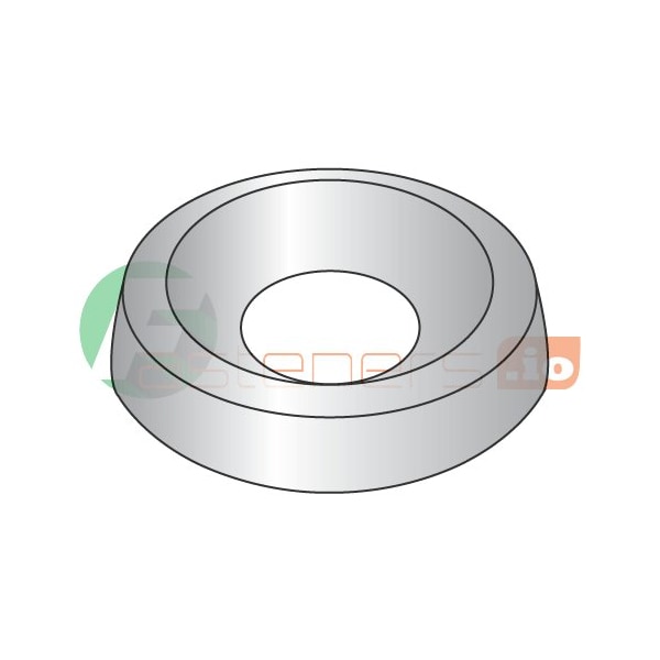 Newport Fasteners Countersunk Washer, Fits Bolt Size #6 , Steel Nickel Plated Finish, 10000 PK 761499 - main